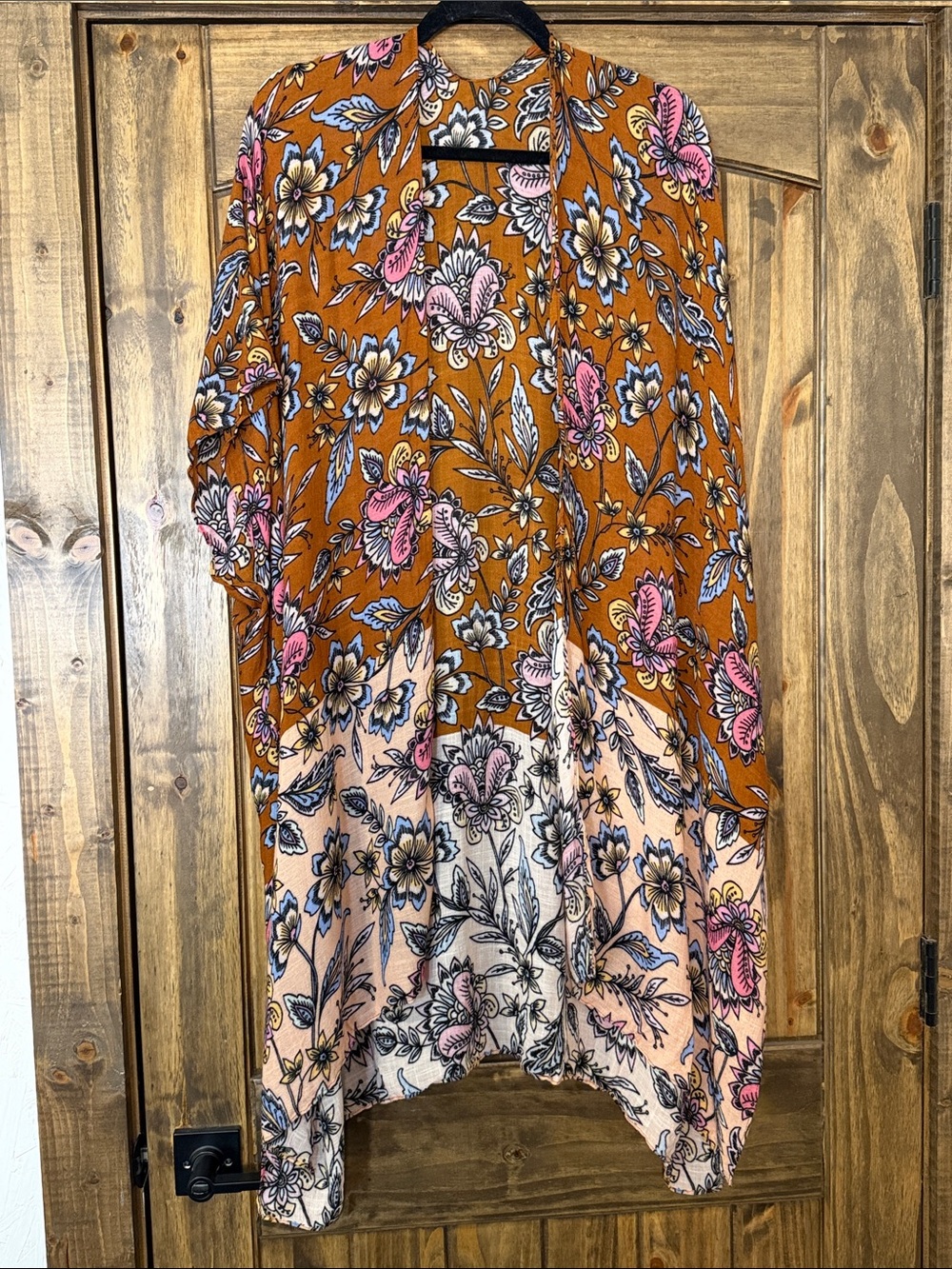 Floral High-Low Duster Kimono